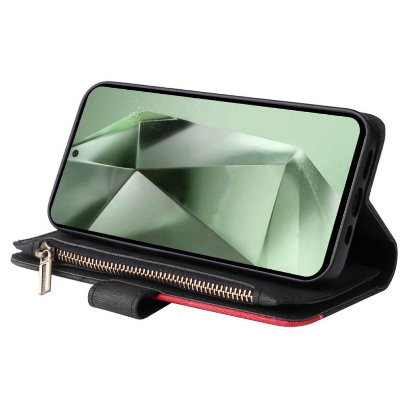 Etui Folio Samsung Galaxy S24 Fe Dwukolorowy Portfel Etui Ochronne