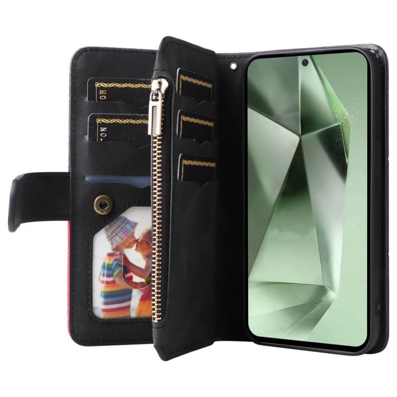 Etui Folio Samsung Galaxy S24 Fe Dwukolorowy Portfel Etui Ochronne