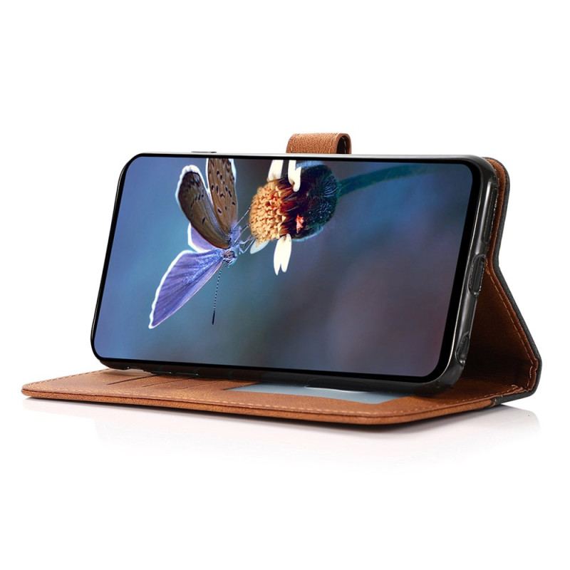 Etui Folio Samsung Galaxy S24 Fe Dwukolorowy Stylowy Pasek Etui Ochronne