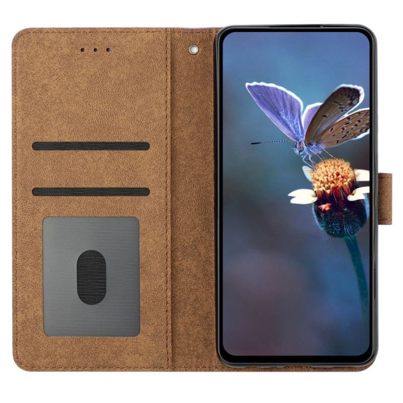 Etui Folio Samsung Galaxy S24 Fe Fryz Motyli Etui Ochronne