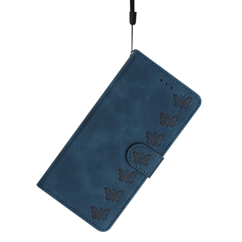 Etui Folio Samsung Galaxy S24 Fe Fryz Motyli Etui Ochronne