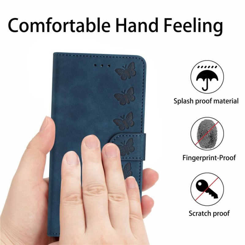 Etui Folio Samsung Galaxy S24 Fe Fryz Motyli Etui Ochronne