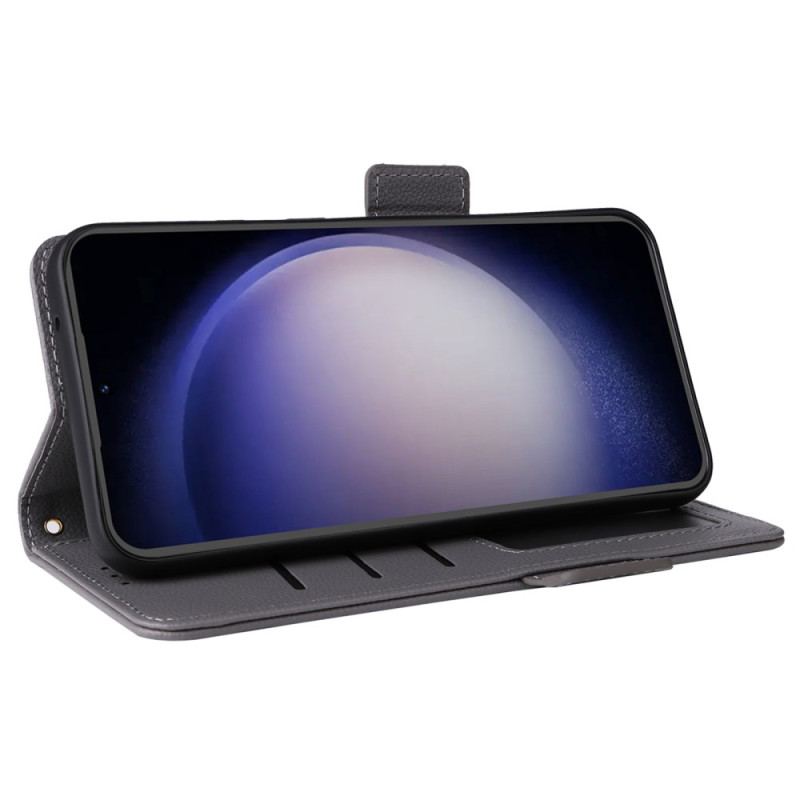 Etui Folio Samsung Galaxy S24 Fe Gładka Sztuczna Skóra Z Paskiem