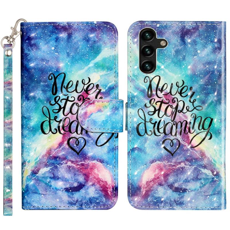 Etui Folio Samsung Galaxy S24 Fe Gwiaździste Niebo Z Paskiem Etui Ochronne