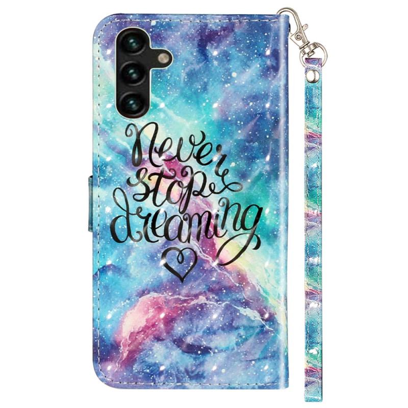 Etui Folio Samsung Galaxy S24 Fe Gwiaździste Niebo Z Paskiem Etui Ochronne