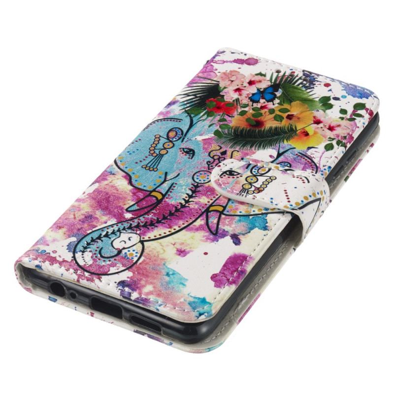 Etui Folio Samsung Galaxy S24 Fe Kwiat I Słoń