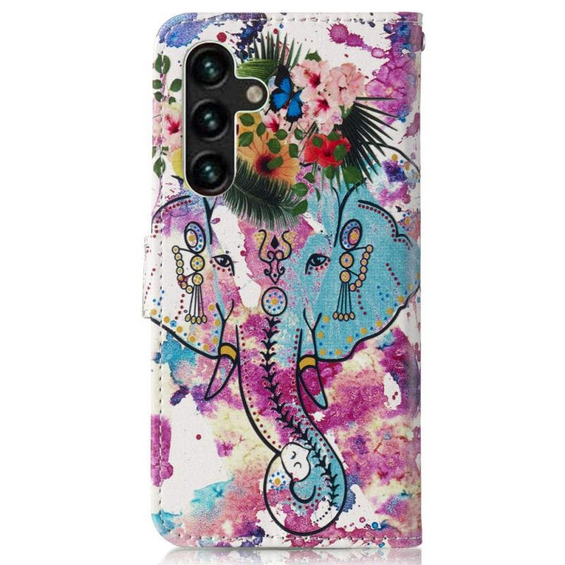 Etui Folio Samsung Galaxy S24 Fe Kwiat I Słoń