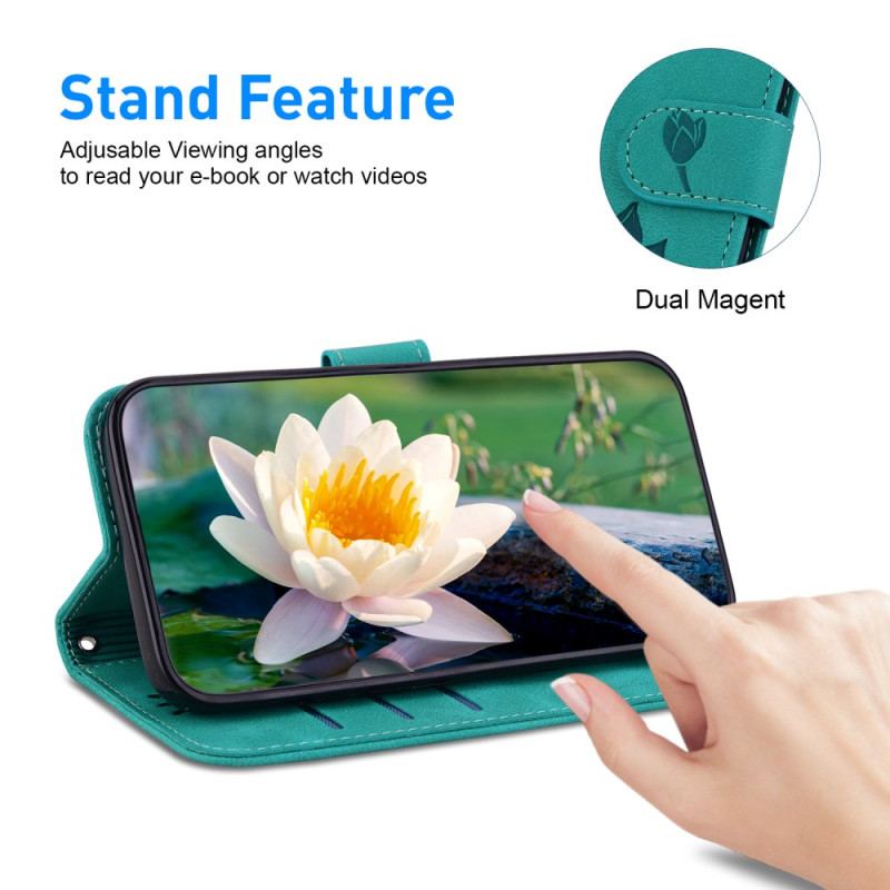 Etui Folio Samsung Galaxy S24 Fe Kwiat Lotosu
