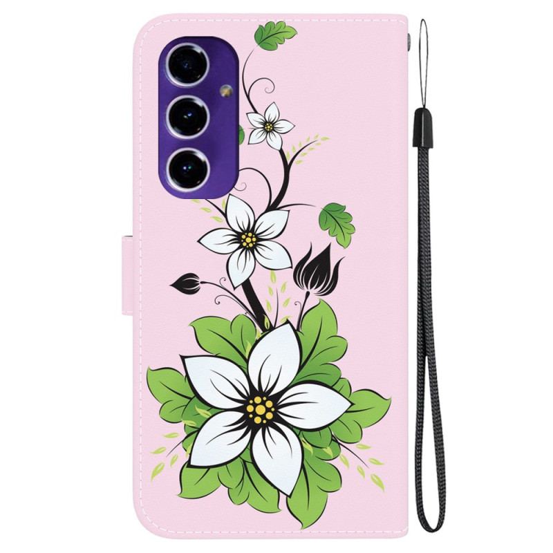 Etui Folio Samsung Galaxy S24 Fe Lilia Z Paskiem Etui Ochronne
