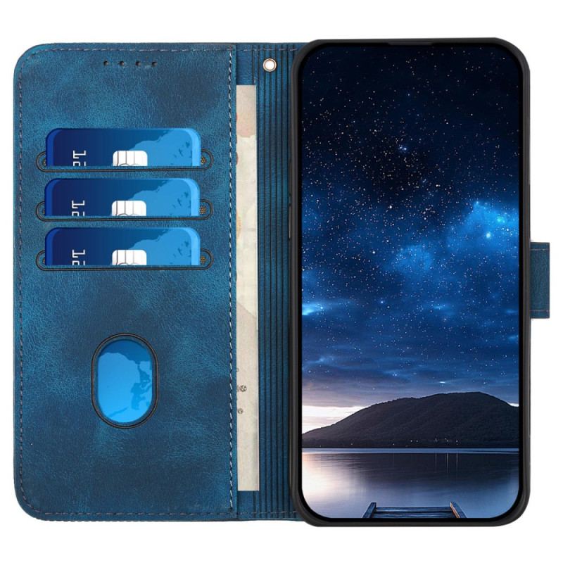 Etui Folio Samsung Galaxy S24 Fe Linie Motylkowe I Smycze Etui Ochronne