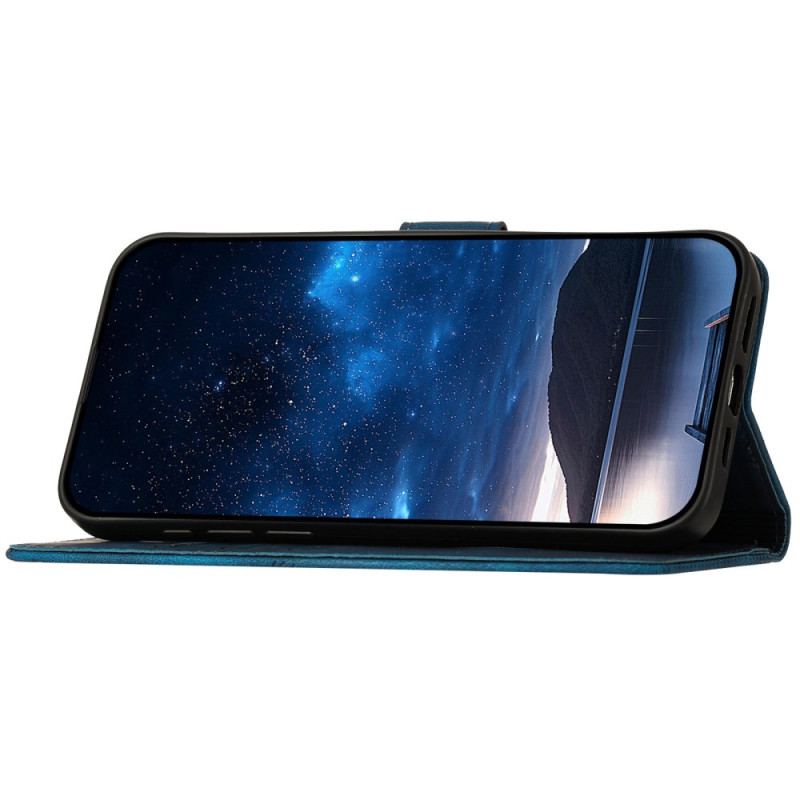 Etui Folio Samsung Galaxy S24 Fe Linie Motylkowe I Smycze Etui Ochronne