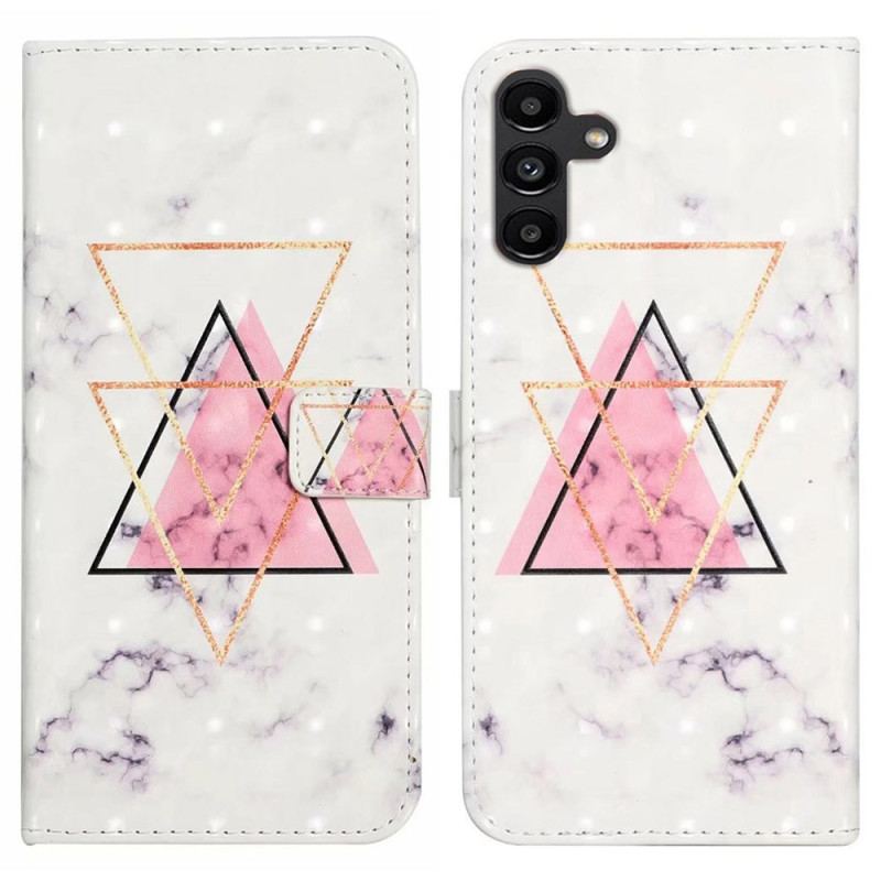 Etui Folio Samsung Galaxy S24 Fe Marmur Trójkątny Etui Ochronne
