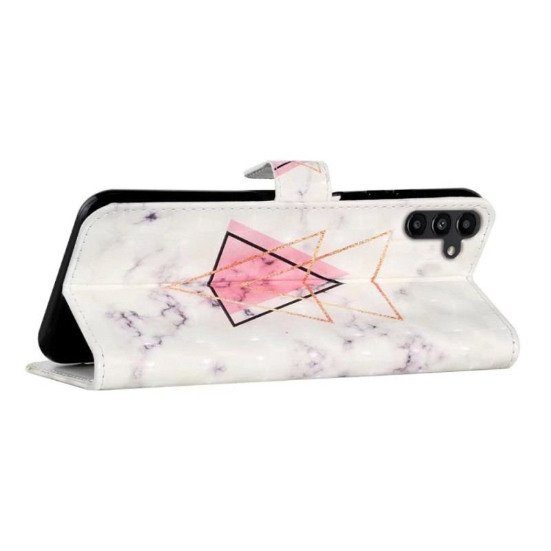 Etui Folio Samsung Galaxy S24 Fe Marmur Trójkątny Etui Ochronne