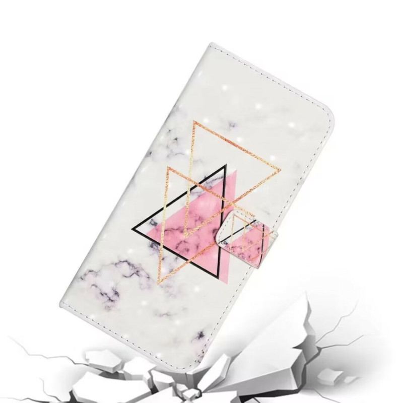 Etui Folio Samsung Galaxy S24 Fe Marmur Trójkątny Etui Ochronne