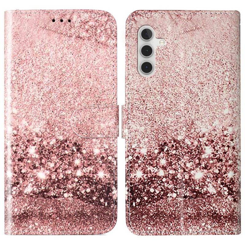 Etui Folio Samsung Galaxy S24 Fe Marmur W Kolorze Różowego Złota