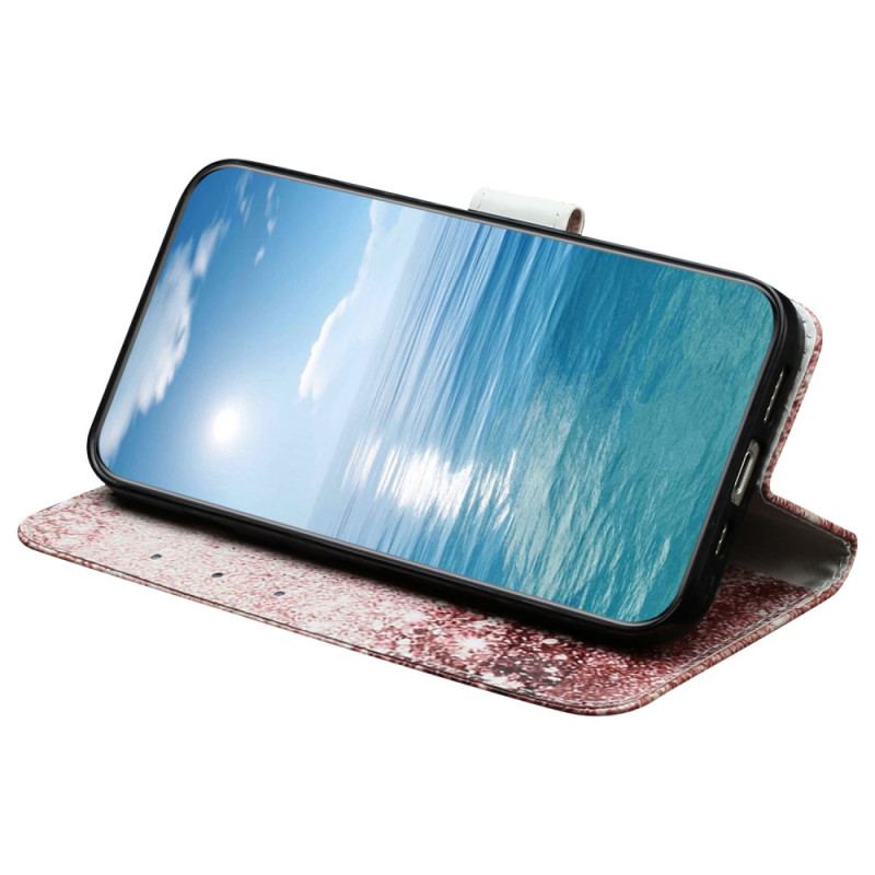 Etui Folio Samsung Galaxy S24 Fe Marmur W Kolorze Różowego Złota