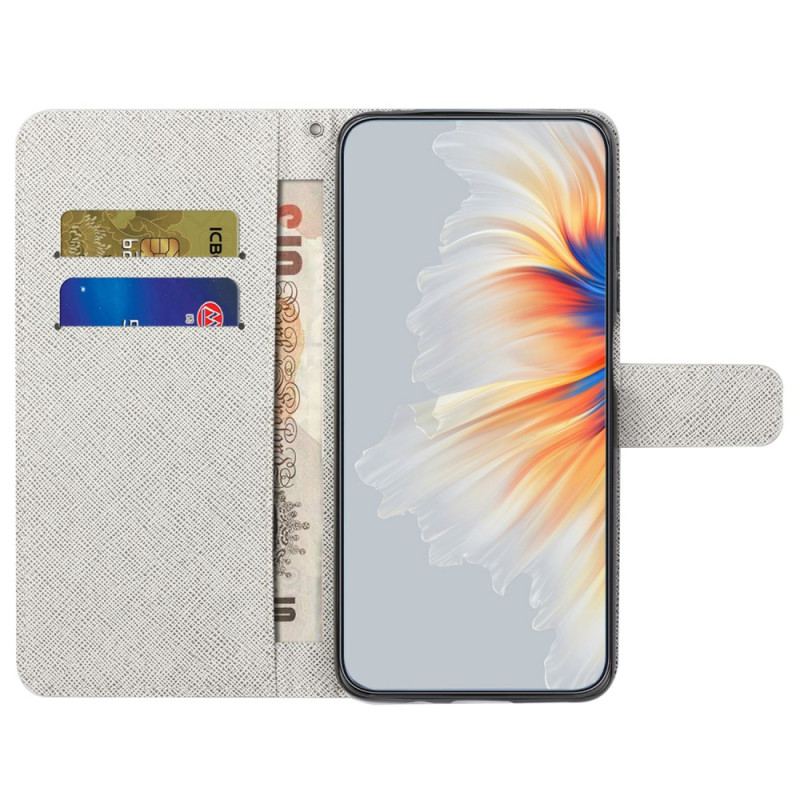 Etui Folio Samsung Galaxy S24 Fe Niebieskie Kwiaty I Motyle Z Paskiem Etui Ochronne