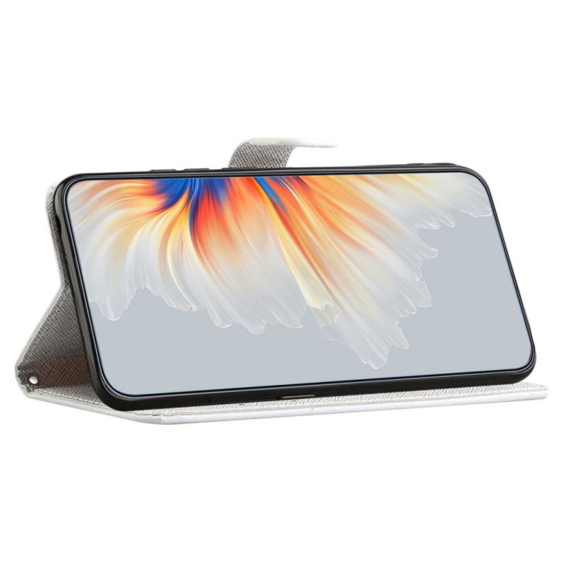 Etui Folio Samsung Galaxy S24 Fe Niebieskie Kwiaty I Motyle Z Paskiem Etui Ochronne