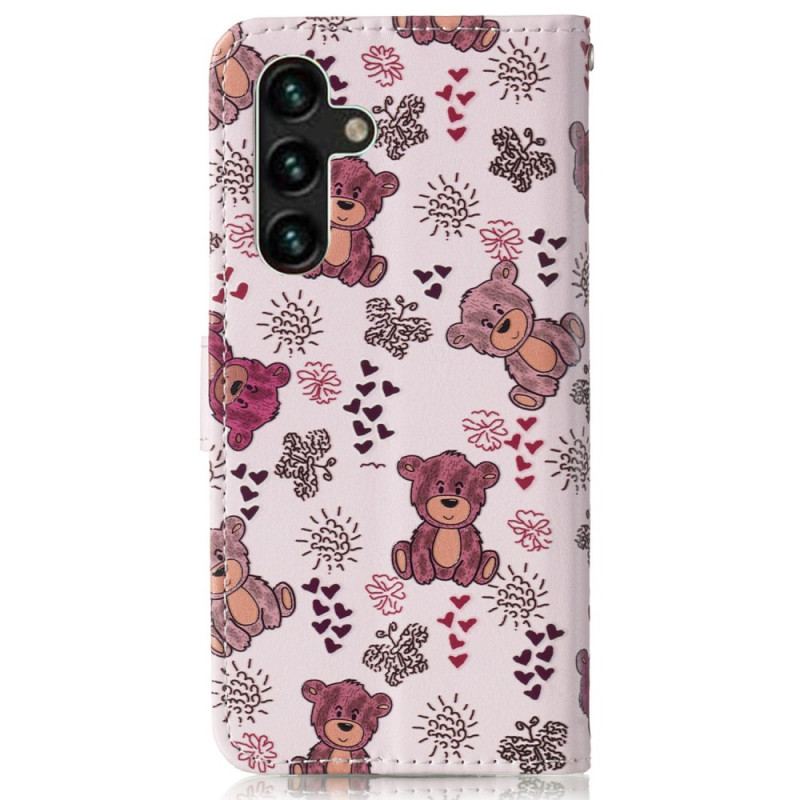 Etui Folio Samsung Galaxy S24 Fe Niedźwiedź Etui Ochronne