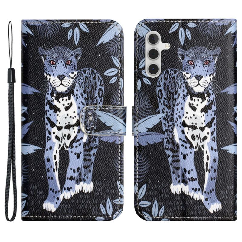 Etui Folio Samsung Galaxy S24 Fe Pasek W Panterkę