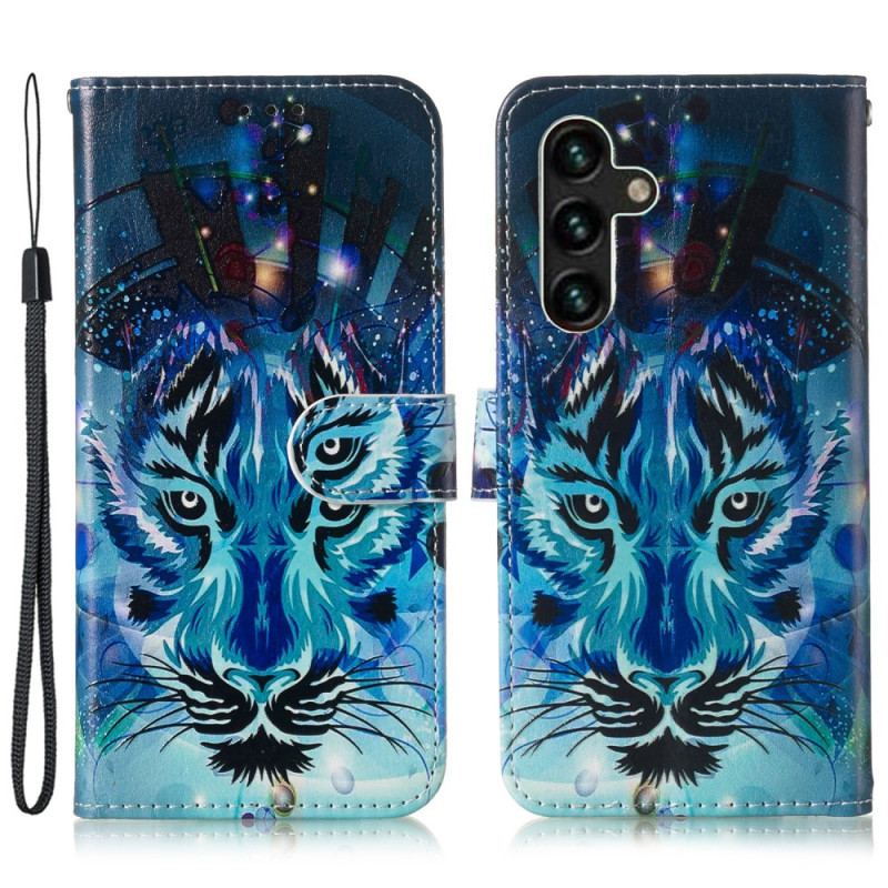 Etui Folio Samsung Galaxy S24 Fe Pasek Z Nadrukiem Wilka Etui Ochronne