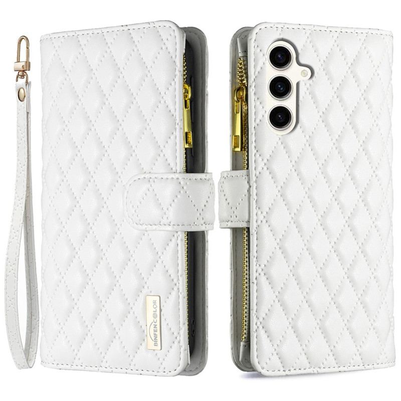 Etui Folio Samsung Galaxy S24 Fe Pikowany Portfel Binfen Color