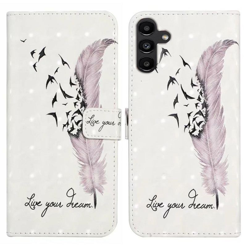 Etui Folio Samsung Galaxy S24 Fe Pióro I Ptaki Etui Ochronne