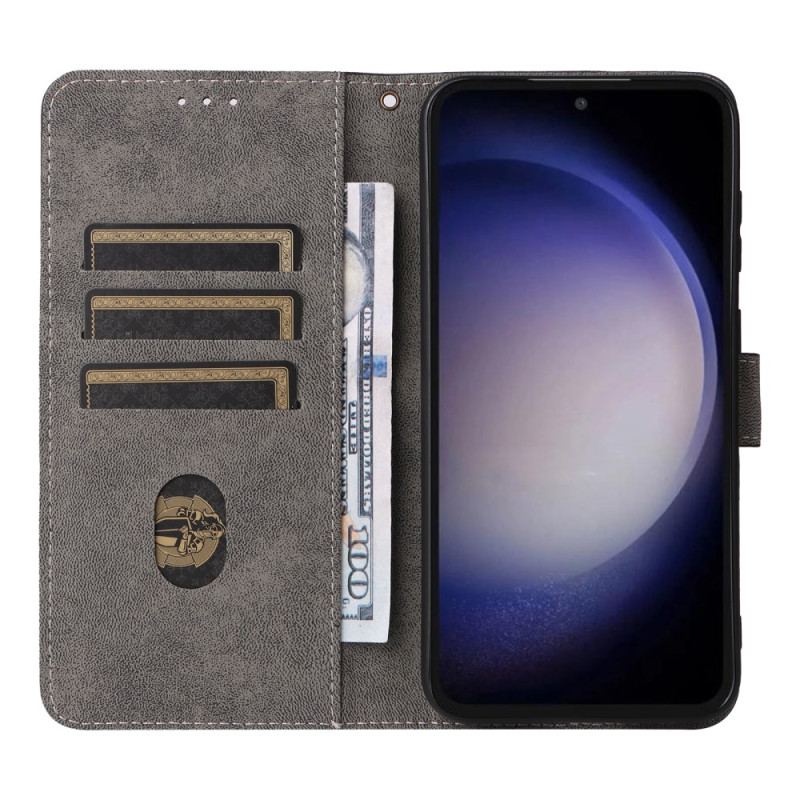 Etui Folio Samsung Galaxy S24 Fe Portfel Blokujący Rfid Z Efektem Zamszu Etui Ochronne