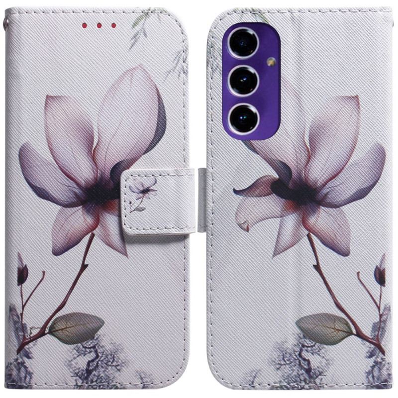 Etui Folio Samsung Galaxy S24 Fe Różowy Kwiat