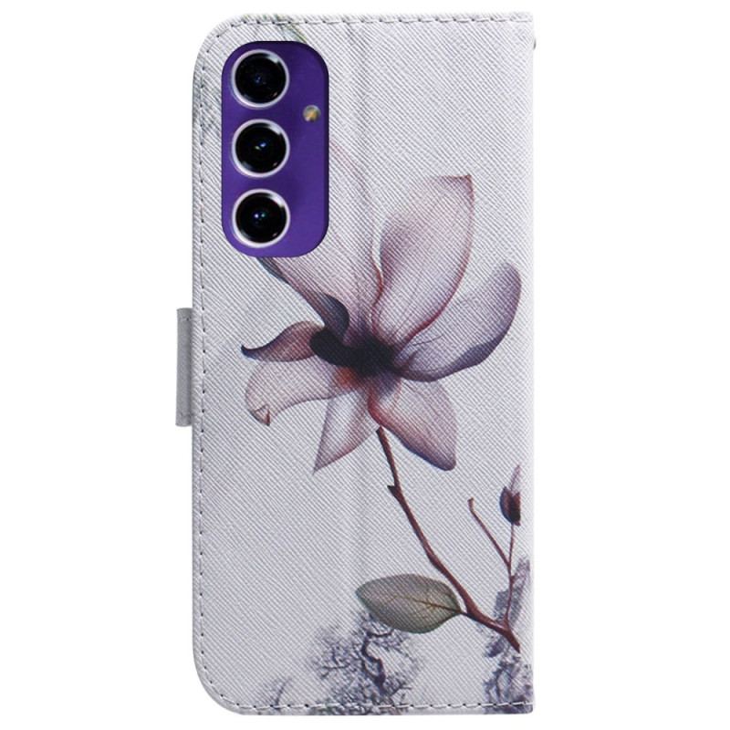 Etui Folio Samsung Galaxy S24 Fe Różowy Kwiat