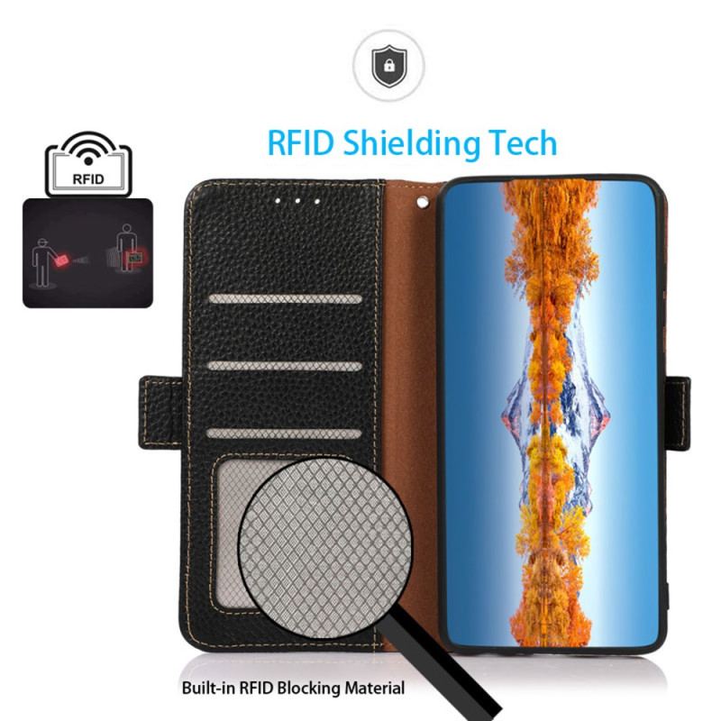 Etui Folio Samsung Galaxy S24 Fe Skóra Z Blokadą Rfid Khazneh Etui Ochronne