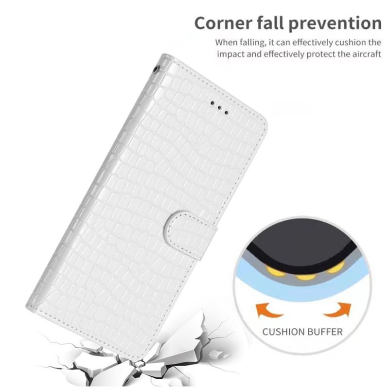 Etui Folio Samsung Galaxy S24 Fe Styl Krokodyla Z Paskiem