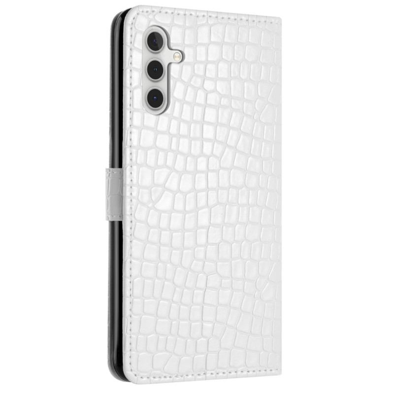 Etui Folio Samsung Galaxy S24 Fe Styl Krokodyla Z Paskiem