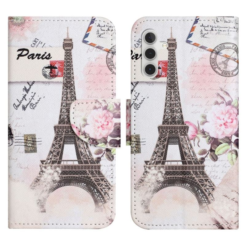 Etui Folio Samsung Galaxy S24 Fe Zabytkowa Wieża Eiffla Etui Ochronne
