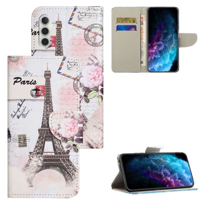 Etui Folio Samsung Galaxy S24 Fe Zabytkowa Wieża Eiffla Etui Ochronne