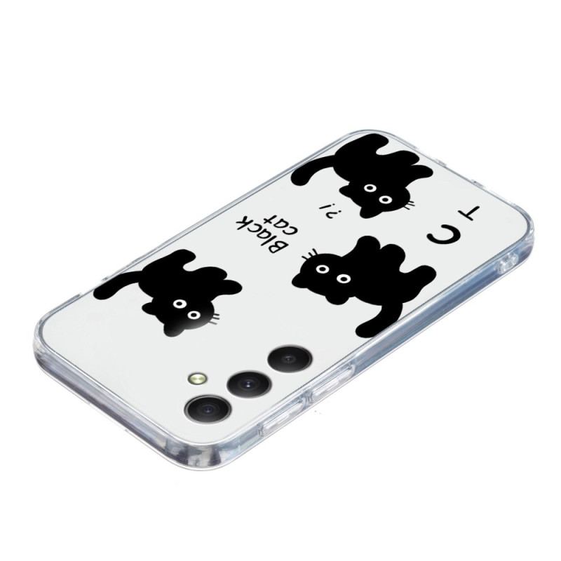 Etui Samsung Galaxy S24 Fe CZarny Kot Etui Ochronne