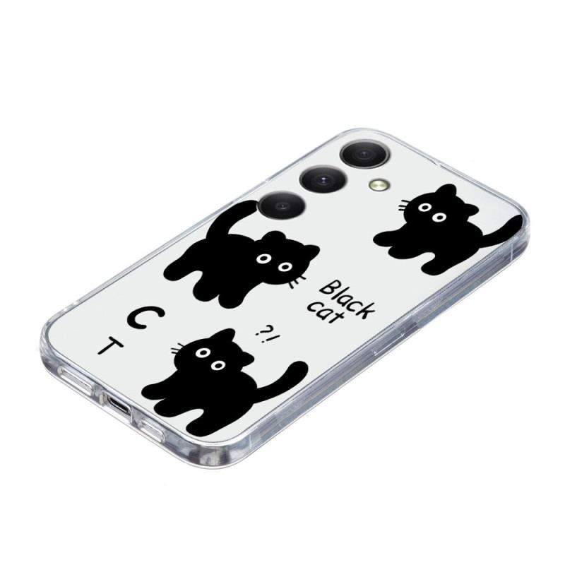 Etui Samsung Galaxy S24 Fe CZarny Kot Etui Ochronne