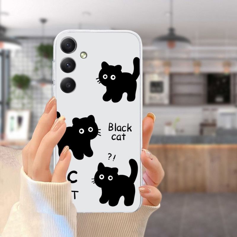 Etui Samsung Galaxy S24 Fe CZarny Kot Etui Ochronne