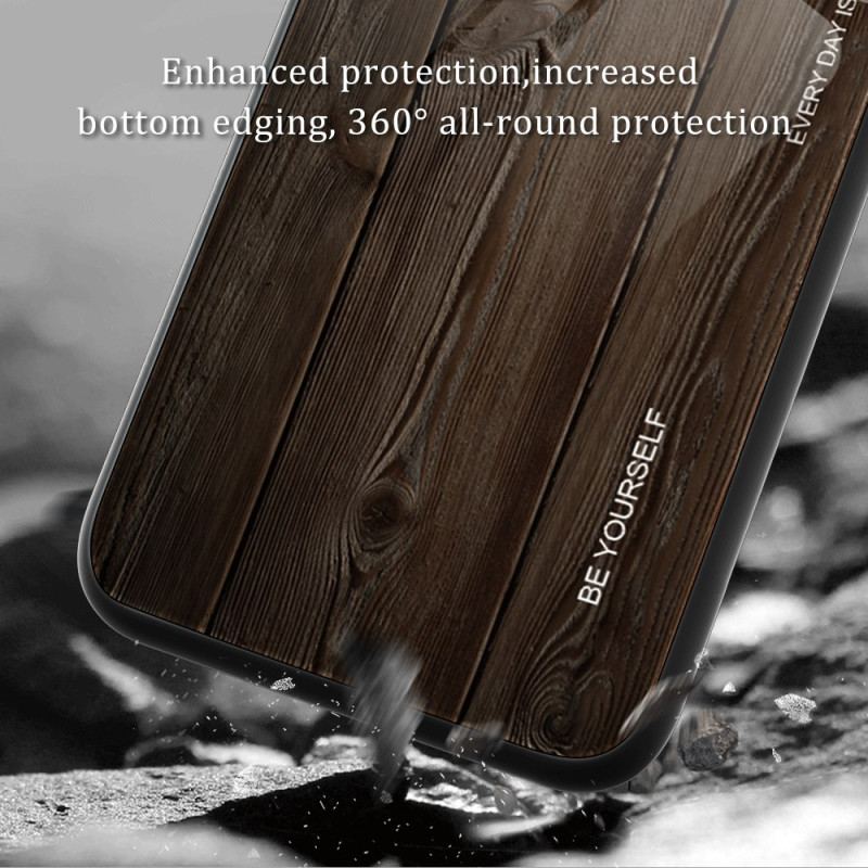 Etui Samsung Galaxy S24 Fe Szkło Hartowane Z Efektem Drewna Etui Ochronne