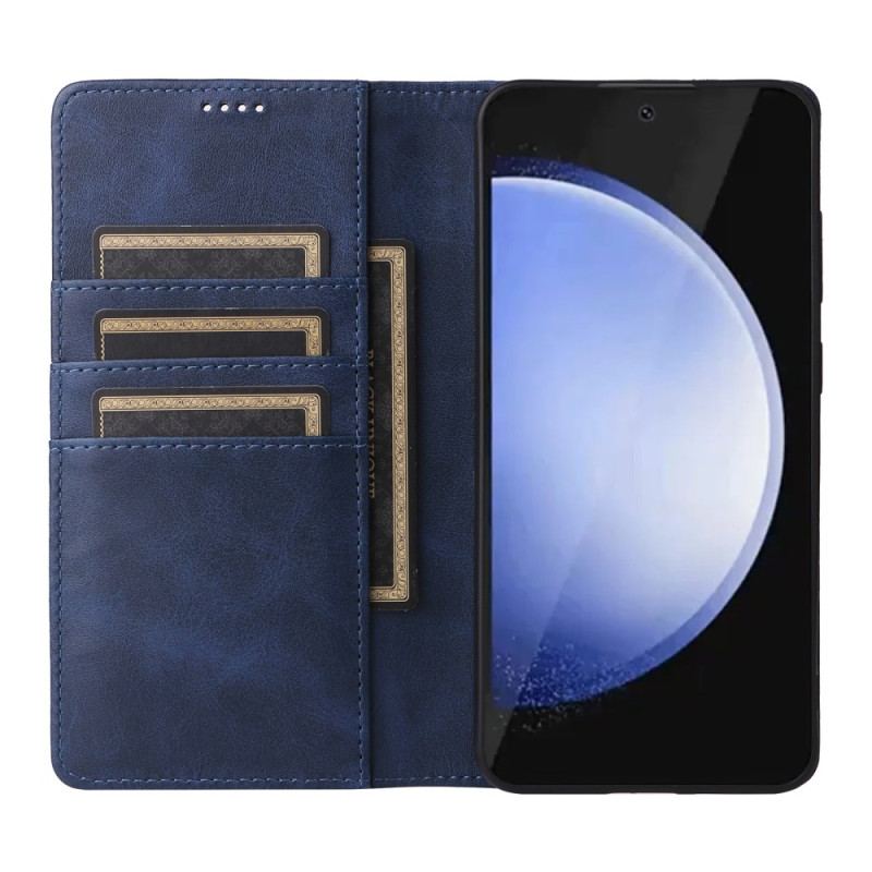 Flip Kotelot Samsung Galaxy S24 Fe Etui Na Telefon Efekt Skóry