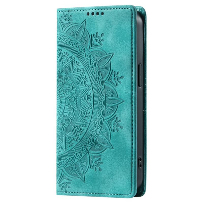 Flip Kotelot Samsung Galaxy S24 Fe Etui Na Telefon Efekt Zamszu Mandali