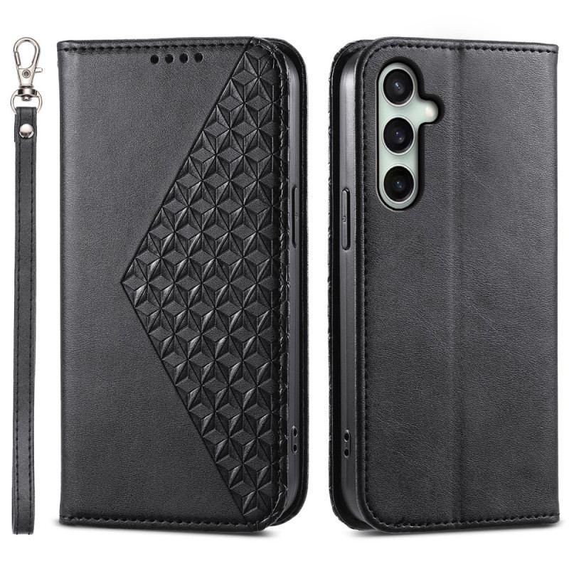 Flip Kotelot Samsung Galaxy S24 Fe Etui Na Telefon Kostki Ze Smyczami 3d