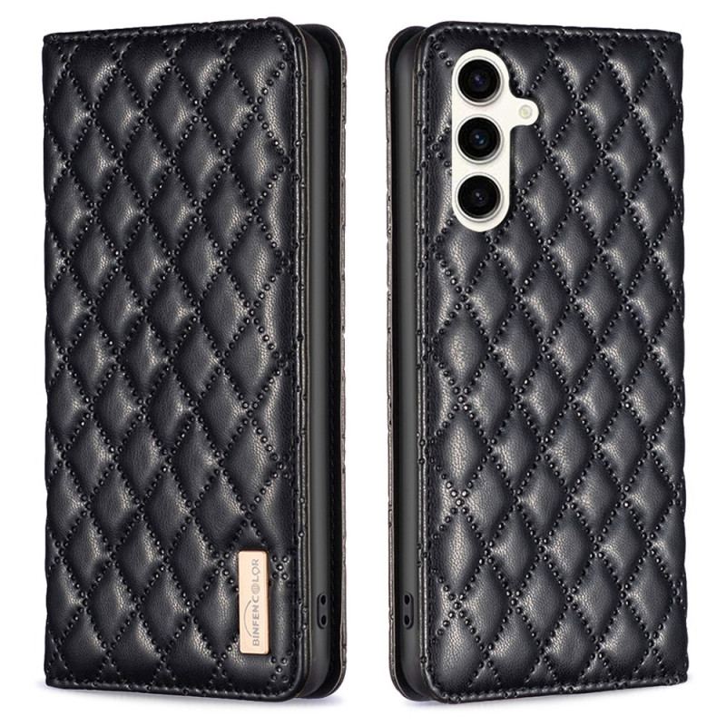 Flip Kotelot Samsung Galaxy S24 Fe Etui Na Telefon Pikowana Binfen Kolor