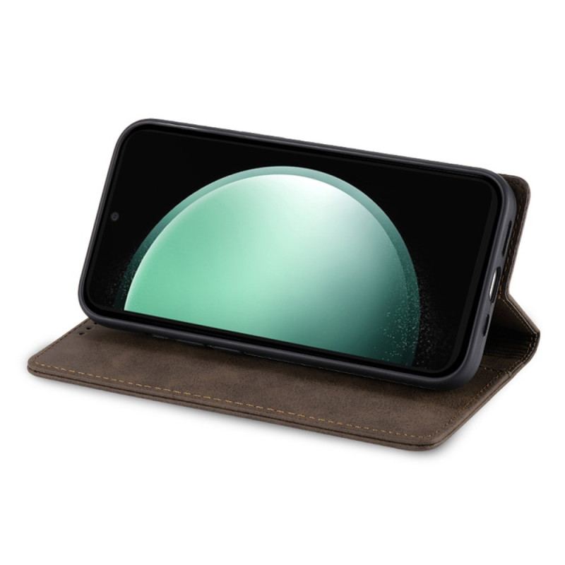 Flip Kotelot Samsung Galaxy S24 Fe Technologia Blokowania Rfid W Obudowie Z Efektem Retro Etui Ochronne