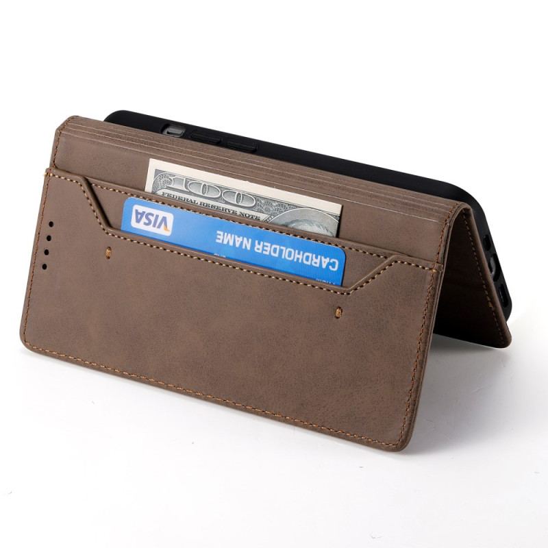 Flip Kotelot Samsung Galaxy S24 Fe Technologia Blokowania Rfid W Obudowie Z Efektem Retro Etui Ochronne