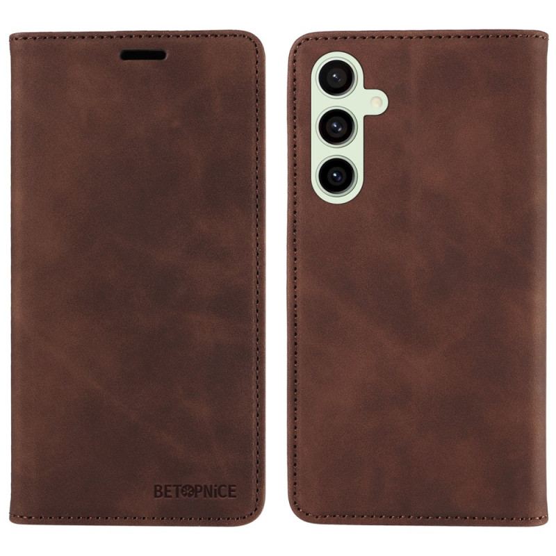Flip Kotelot Samsung Galaxy S24 Fe Technologia Blokowania Rfid W Stylu Retro Betopnice Etui Ochronne
