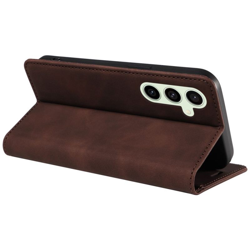 Flip Kotelot Samsung Galaxy S24 Fe Technologia Blokowania Rfid W Stylu Retro Betopnice Etui Ochronne