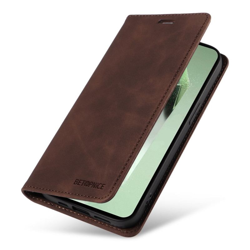 Flip Kotelot Samsung Galaxy S24 Fe Technologia Blokowania Rfid W Stylu Retro Betopnice Etui Ochronne