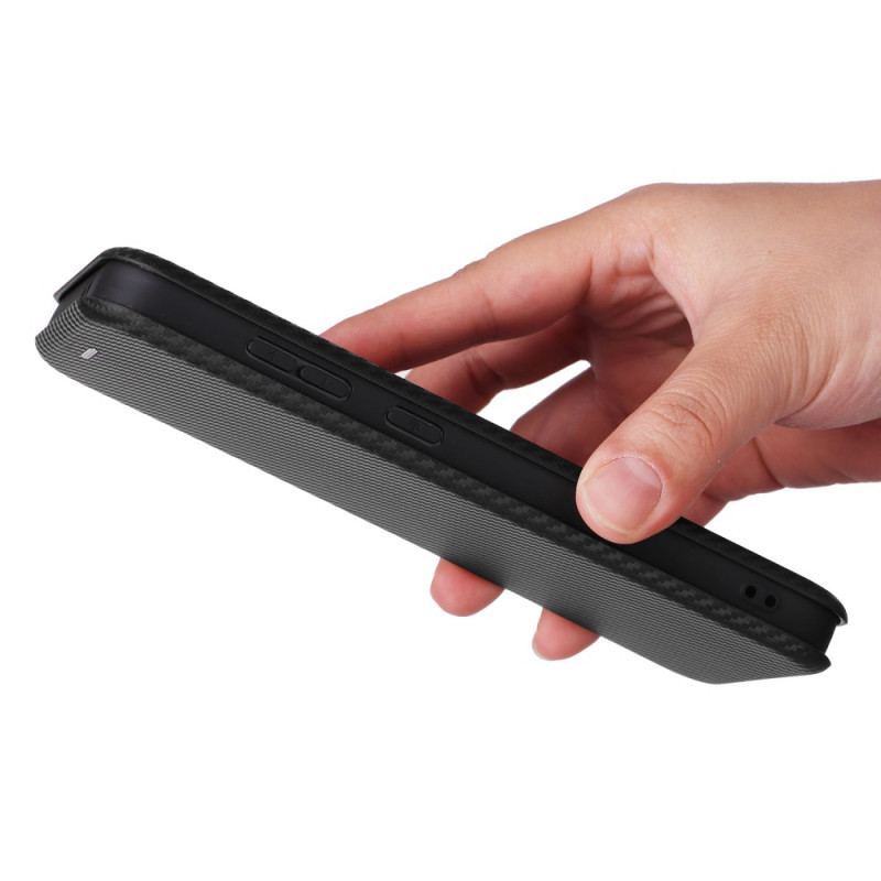 Flip Kotelot Samsung Galaxy S24 Fe Tekstura Włókna Węglowego Etui Ochronne