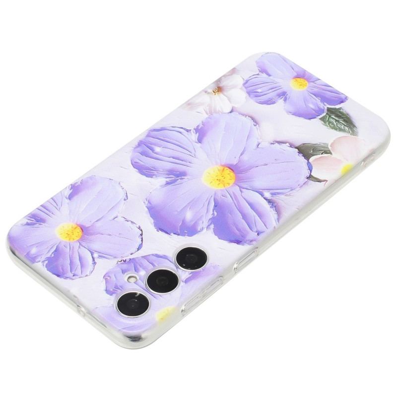 Futerały Samsung Galaxy S24 Fe Etui Na Telefon Fioletowe Kwiaty